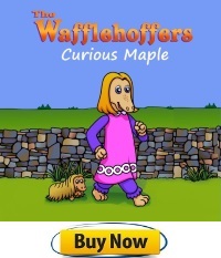 Wafflehoffer Book COVER ILLUSTRATION with buy button